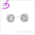 925 silver jewelry diamond stud White Gold with Starry Dimond stud earrings